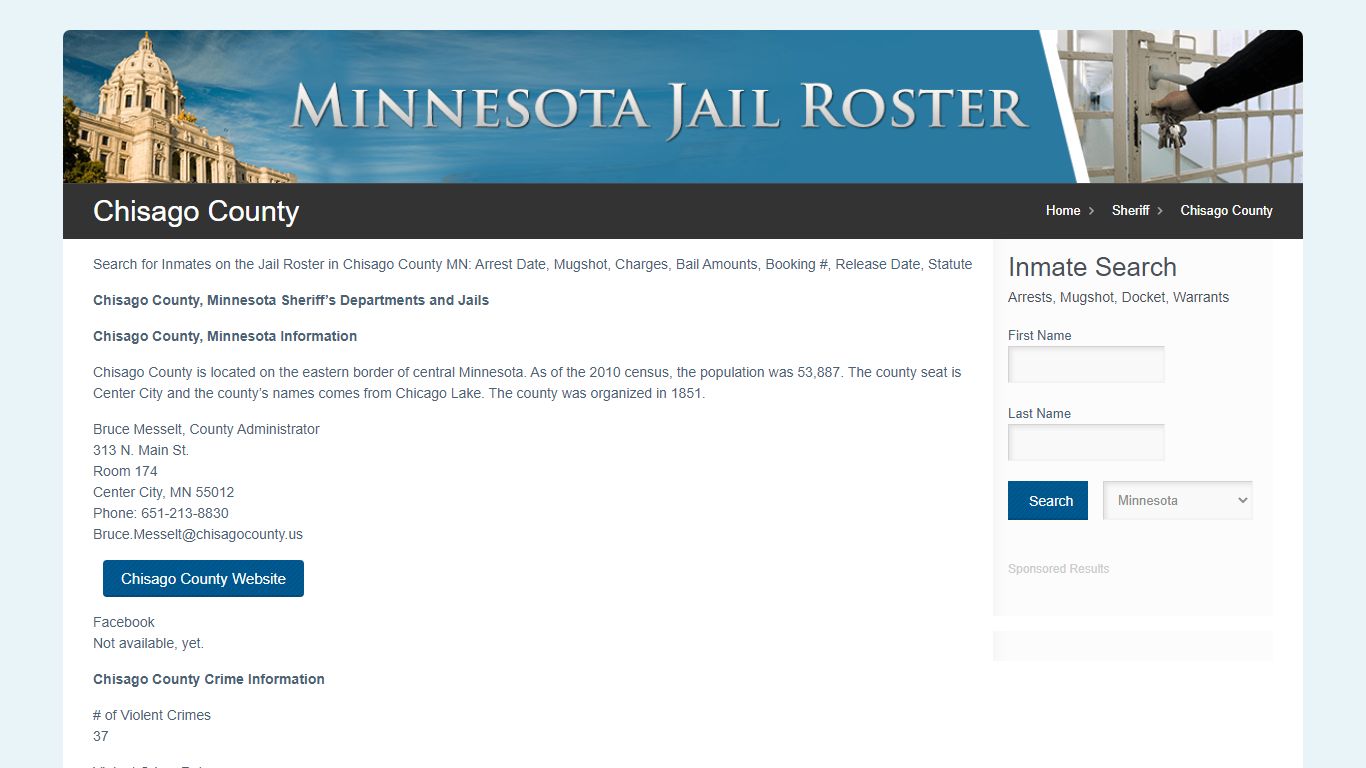 Chisago County | Jail Roster Search