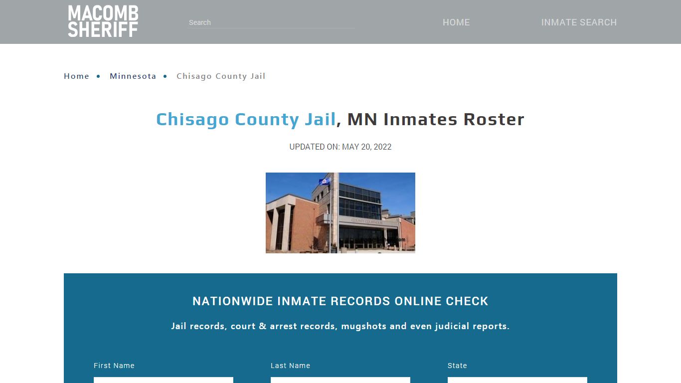 Chisago County Jail, MN Jail Roster, Name Search